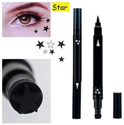 Latixmat Eyeliner With Star Stamp Smudge Proof and Long Lasting pack of 1 3 g(BLACK)