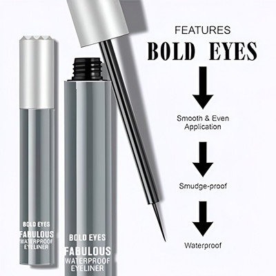Yuency Liquid Eyeliner | Waterproof & Smudgeproof | Black and Bold 6 ml(Black)