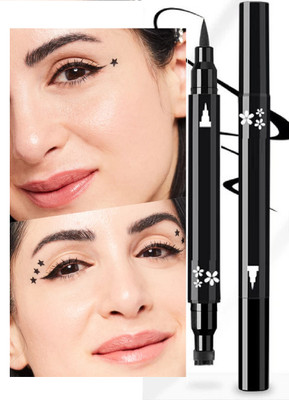 SHENYCOLORS 2in1 Star Printing Eyeliner Pen PACK OF 1 10 g 10 ml(black)