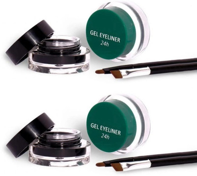 GFSU - GO FOR SOMETHING UNIQUE Combo Gel Water Proof 24 hour Smudge Proof Lasting Gel Eyeliner 16 ml(Black, Green)