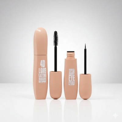 Trendy styler Long Lasting Waterproof 4D Eyeliner & 4D Mascara 18 ml pack of 2 18 ml(Black)