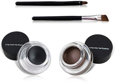 NADJA Gel Eyeliner, Black and Brown Eyeliner Waterproof Long Lasting(WALNUT/INK, 6 g)