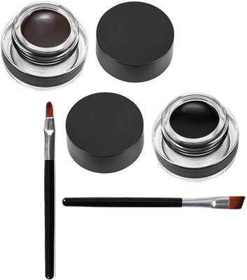 nuvya Dual Color Gel Eyeliner Set Long Lasting Wear 6 g(Black & Brown Shades)