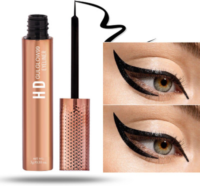GULGLOW99 Eye Liner, Semi Matte, Quick drying, Water resistant & Smudgeproof Eye Liner, 3 g(BLACK)