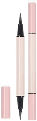 MYEONG 2 in 1 Long Lasting Smudge Proof Sketch Pen Eyeliner for Women 1.5 g(BLACK)