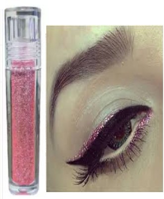 Luipui pink glitter eye liner waterproof trending pack of 1 7 ml(pink)