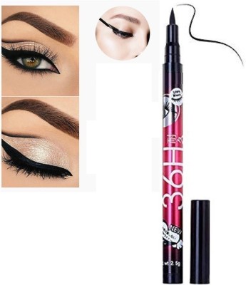 AMOSFIA Liquid Eyeliner | Natural Black Finish | Long Lasting | Quick Drying 5 g(Bold Black)