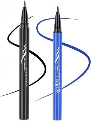 Latixmat Professional EyeCare Waterproof LongLasting Sketch Pen Eyeliner In Matte Finish 3 g(black and blue)