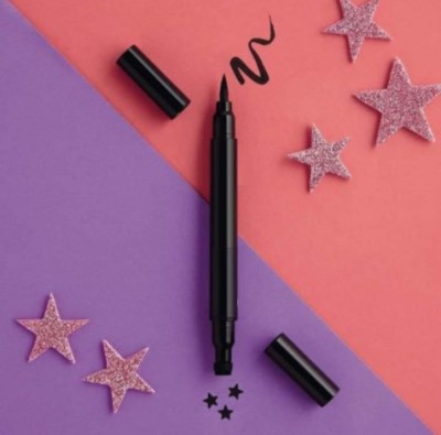 KAIASHA 2 IN 1 PEN EYELINER IN STAR DESIGN AND SIMPLE LOOKING FOR WOMEN AND GIRLS 10 ml(BLACK)