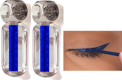 ADJD Combo Liquid Color Eyeliner Water Proof Smudge Proof Long Lasting Metlllic blue 7 g(Metlllic blue)