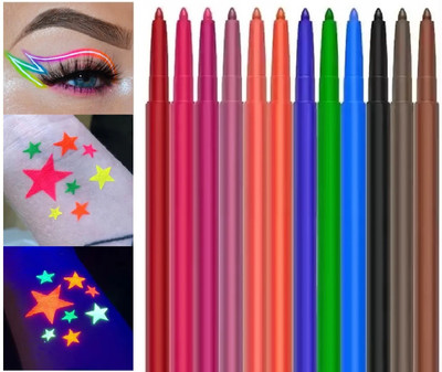 Vyomiris Matte multi color crayon Eye Liner Colorful Eyeliner 18 g(MULITICOLOR)