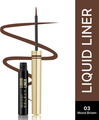SWISS BEAUTY Select Here To Stay Liquid Waterproof Eyeliner | With Precise & Pointed Tip 3 ml(Mood Brown)