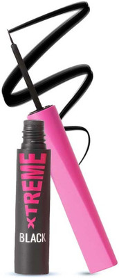 Glam21 Xtreme Black Eyeliner with Ultra Fine Tip Matte Finish & Smudge Proof Winged 4 ml(Black)