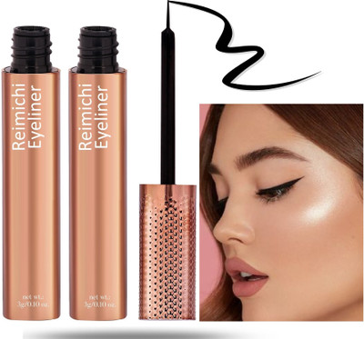 REIMICHI Combo Quick Drying Smooth Application Waterproof Lightweight Eyeliner For Makeup 6 g(black)