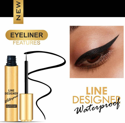 EVERERIN Waterproof Matte Liquid Black Eyeliner|Smudge Proof,Transfer Proof for EyeMakeup 8 ml(Jet Black)