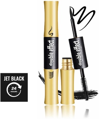 Maryville mascara and eyeliner 2 in 1 combo perfect pack of 1 6 ml(black)