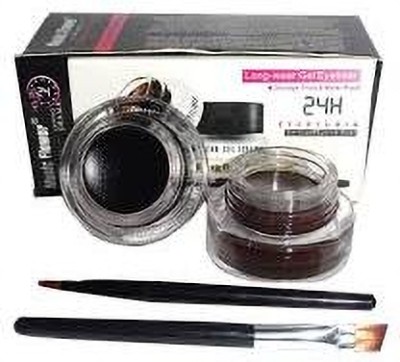 Music Flower STYLISH GEL EYELINER BLACK AND BROWN COMBO(PACK OF 1) 6 g(Multi)