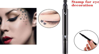 Sheny Long Lasting Eyeliner With Star Moon and Flower Pattern Tattoo 10 g(black)