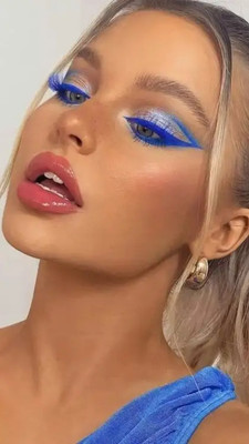 manasona Waterproof, Matte, One stroke application, Long-lasting, Quick-drying 3.5 g(Blue)