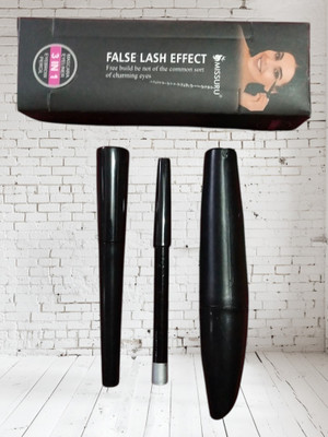 Deeparth 3in1 Eye Make-Up Kit Matte Finish, Combo Beauty Waterproof -/ (pack-1) 2.5 ml(Black)