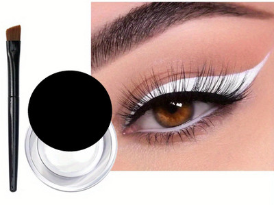 tanvi27 High Intensity Pigments Eyebrow Cream Pomade Set with Brushes 5 g(White)