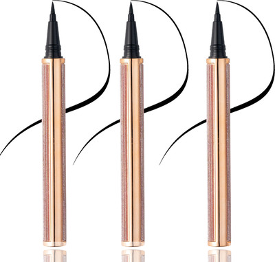 adbeni Long Lasting Smudge Proof Eyeliner Pack Of 3. 4.8 ml(Black INK)