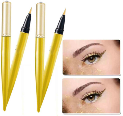 Emijun Shiny Diamond Liquid Eyeliner for Long Lasting Stay, COMBO 3 g(GOLD)
