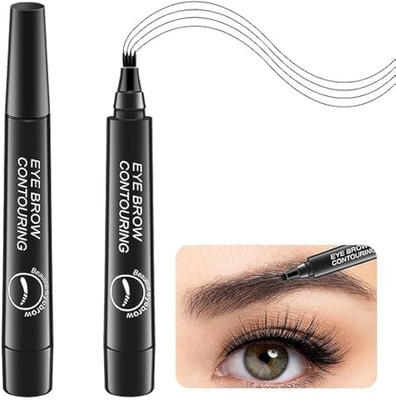 Jiwoo 4 Micro-Fork Eyebrow Pen | Eyebrows Liquid Makeup 7.5 g(BLACK)
