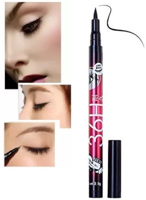 AMOSFIA 3D Liquid Eyeliner | Natural Black Finish | Long Lasting | Quick Drying 5 g(Bold Black)