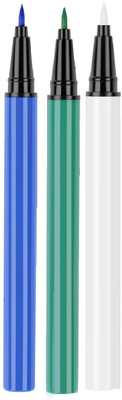 tanvi27 perfect eye make up look multi color sketch eye liner 9 g(blue ,green ,white)