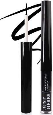 Just Herbs Liquid Eyeliner with Waterproof & Smudge-Proof Formula, Nutty Brown 2.5 g(Deep Black)