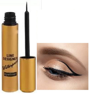 Luipui waterproof and smudge proof black liner pack of 1 8 ml(BLACK)