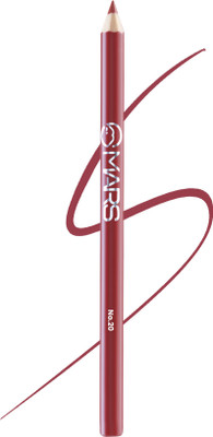 MARS Lip & Eyeliner Pencil Long Lasting Water Proof-(Dark Red 20 ),0.6 Gm 1 g(Red)