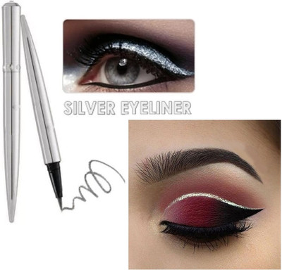 AFARAXIA SILVER SHINY EYES WATERPROOF LIQUID EYE LINER 3.6 ml(Silver)