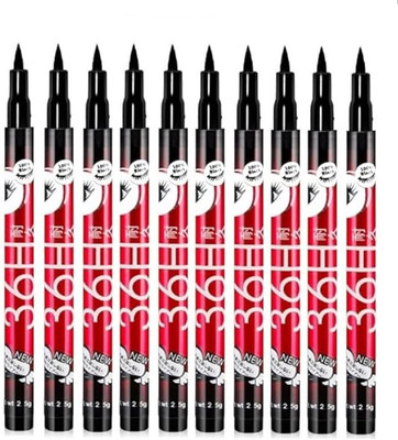 QRIOS High quality waterproof liquid-eye liner 36 Hours stay smudge Proof 30 g 0.35 g(Black)