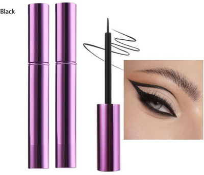 Emijun Waterproof 24-Hour Long Lasting Matte Eyeliner - Jet Black COMBO 12 ml(BLACK)