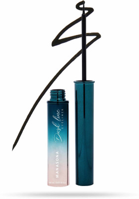 manasona Best Waterproof Sharp Eyeliner Water Proof Smooth Application Long Lasting 5 ml(BLACK)
