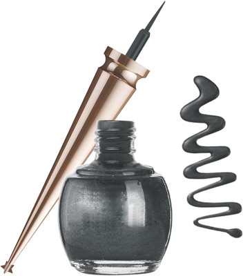 AFARAXIA Grey Metallic Finish Liquid Eyeliner Waterproof & Long Lasting 5 ml(Grey)