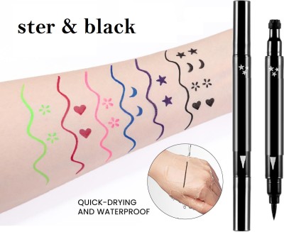 Sheny black eyeliner water proof smudge proof stamp eyeliner,star shape 10 g(black)