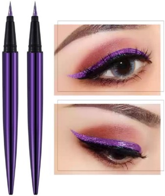 Latixmat Combo Purple Shiny Eye Liner Pen Liquid Glitter Eyeliner 3 ml(Purple)