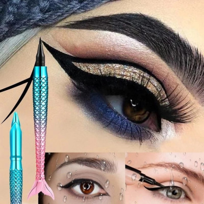 YAWI FISH SHAPE WATERPROOF AND LONGLASTING PEN EYELINER PACK 10 g(BALCK)