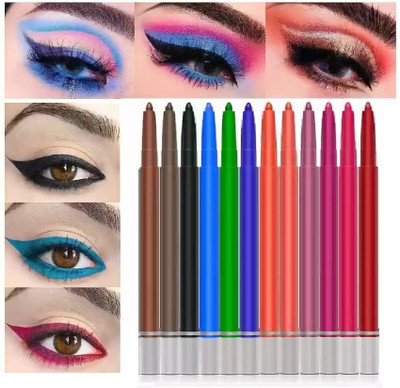 Amaryllis 3D Perfect Multicolour Eyeliners Long-Lasting Professional Eye Makeup 24 g(Multicolor)