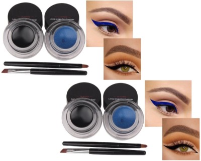 Emijun Gel Eye-Liner Long Lasting, Smudge Proof, Waterproof liner COMBO 16 g(BLACK, BLUE)