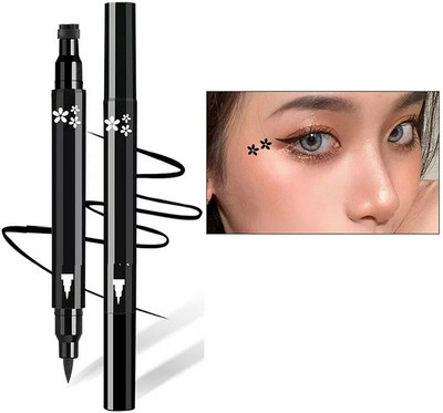 Sheny 2in1 Star Printing Eyeliner For Eye Makeup PACK OF 1 20 ml(BLACK)