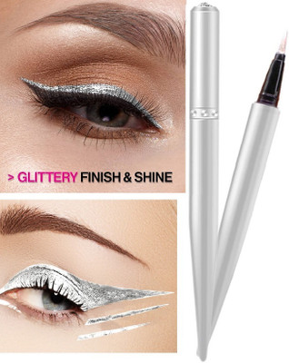 Emijun Glitter Eyeliner Pencil Long Wear Flash Shimmer Eye Liner Pen 1.5 g(silver)