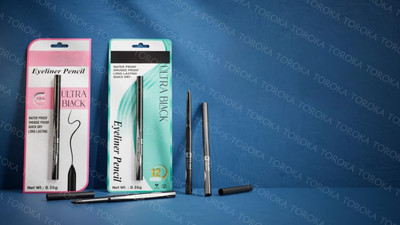 toroka New Eyeconic Black Kajal (Combo Pack of 2) Matte Kohl Liner in a Twist Up Pencil 1 ml(muiltcolor)