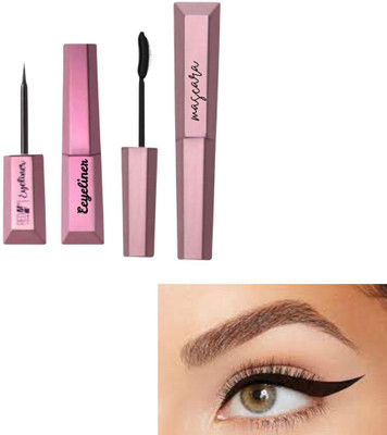 RED4 Smoothening Just line it eyeliner pack of 1+ just line it mascaa pack of 1 10 g(Black)