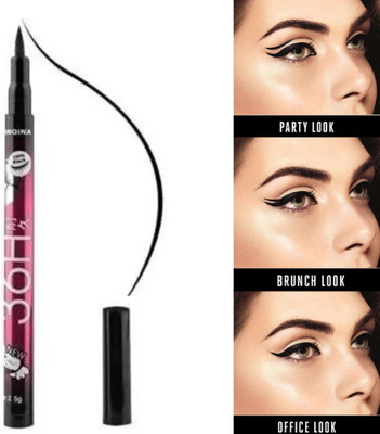 Hidden Beauty 36 H Long Lasting Waterproof Liquid Black Eyeliner easy to use(Pack of 1) 3.5 ml(Black)