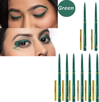 NG MART PERFACTT24 GREEN EYELINER KAJAL PENCIL FOR STYLISH DASHING EYE(GREEN)PACK OF - 8 160 g(GREEN)