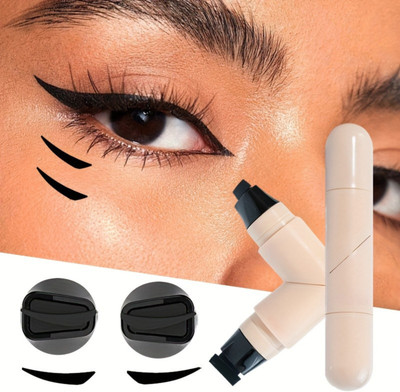 mil9us Foldable Eyeliner Stamp, Gel Eyeliner Pencil Set, Waterpoof Eye Liner 32 g(BLACK)